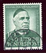 Bundesrepublik 174Y Gestempelt 10 Pfg. Kneipp mit Wz. 4 y