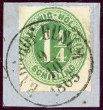 Schleswig Holstein Briefstück 1 1/4 Sch. gr