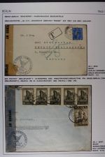 ZENSUREN 1945-1949, Sammlung von 30 Belegen nach und aus Berlin aus dem brit.