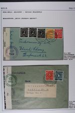 ZENSUREN 1945-1949, Sammlung von 30 Belegen nach und aus Berlin aus dem brit.