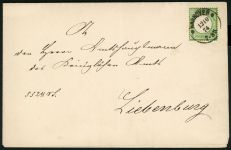 Deutsches Reich 17b Brief 1/3 Gr. tief dunkelgr