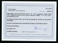 Deutsches Reich 16 Briefstück 1/4 Gr. violett auf Bfst. mit K1 CASSEL 4/12