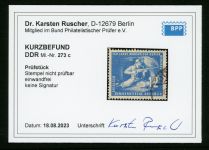 Ddr 273c Gestempelt 12 Pfg. lebhaftblau, tadellos mit nicht pr