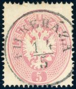 26 Gestempelt FILKEHAZA 14/5, K1 ideal a. 5 Kr. rosa