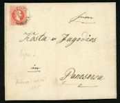 37 Brief KAKOVA 24/7, Zier-K2 a. Brief mit 5 Kr.  1870