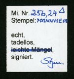 Baden 25b+24 Briefstück 7 Kr. hellblau mit 3 Kr. rot a. Kab-Bfst. mit K2 MAN...