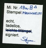Baden 19a (2) Briefstück 6 Kr. blau im senkr. Par a. Luxusbfst. mit K2 MANNHEIM