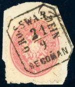 32 Briefstück GROSSWARDEIN RECOMAN 21/9, Rahmenst. a. Kab-Bfst. 5 Kr.