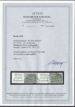 Berlin 1949, Mich.-Nr.: W 10  oder W 12 gestempelt   geprüft  Attest