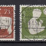 Bund 1956, Mich.-Nr.: 232+33 LUXUS  gest.+gummi  Befund   Berlin-Charlottenburg