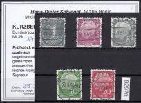 Bund 1954, Mich.-Nr.:   179-285 Y II LUXUS Gestempelt  geprüft  Befund