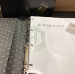 Deutsche Post  Zehnerbogenalbum + Schuber  ( 4 Ringe )  + 40 Hüllen  gebraucht