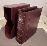 Leuchtturm Ringbinder Classic  Optima  GIGANT + Schuber + 45 2-er Hüllen gebraucht