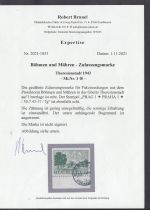 Böhmen und Mähren, Mi.-Nr.  Z 1 gestempelt geprüft  Attest