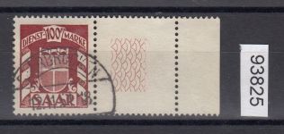 Saarland  1949 Mi. Nr. 44 gestempelt (Dienstmarken)   geprüft   Befund