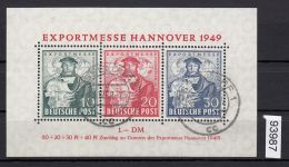 Bizone 1949 Mi. Nr. 103-05 Block 1 gestempelt   geprüft