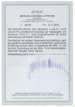 DR 1912, Mich.-Nr.: V+VI ** Flugpost  geprüft  Attest