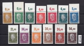 DR 1928, Mich.-Nr.: 410-422 ** Oberrand LUXUS geprüft  Attest