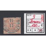 AD Braunschweig 1852, Mich.-Nr.: 3 gestempelt