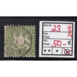 AD Württemberg 1862, Mich.-Nr.: 23 gestempelt