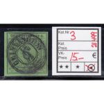 AD Württemberg 1851, Mich.-Nr.: 3 gestempelt