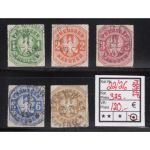 AD Preußen 1867, Mich.-Nr.: 22-26  gestempelt