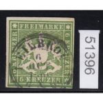 AD Württemberg 1859, Mich.-Nr.: 13 a gestempelt  geprüft