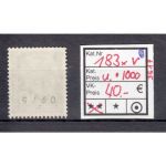 Bund 1954, Mich.-Nr.:R 183 xv ** geriffelter Gummi 1000 u 4-stellig