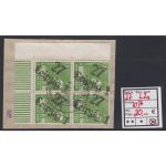 Bezirk 27 nr. 002a Leipzig gest. 10 Pf. Eckrand 4er-block   geprüft
