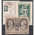 Saarland 1951 Mi. Nr. 306-08 Gestempelt auf Karte FDC