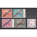 Saargebiet 1923 Mi. Nr. 12-15 I/II  ** (Dienstmarken) Plattenfehler