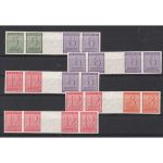 SBZ  1945 Mi.-Nr.:116-19 X (W Zd 3-7 + S Zd 1-4) **