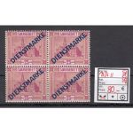 Saargebiet 1923 Mi. Nr. 14 II **  4er.-Block  (Dienstmarken)