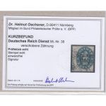 DR Dienst 1920, Mich.-Nr.:D 38 gestempelt  Zähnung verschoben  geprüft Befund