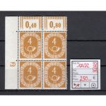 Bund 1951, Mich.-Nr.: 124 ** DZ 2 Eckrand 4er