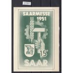 Saarland 1951 Mi. Nr. 306 Gestempelt auf Karte FDC