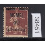 Memel 1920 Mi. Nr. 22 a **    geprüft