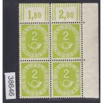 Bund 1951, Mich.-Nr.: 123 ** Eckrand  4er.   lesen
