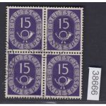 Bund 1951, Mich.-Nr.:  129 gestempelt 4er.-Block