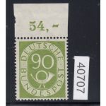 Bund 1951, Mich.-Nr.: 138 **  Oberrand/*  geprüft