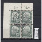 Bund 1957, Mich.-Nr.: 259 gestempelt  Eckrand  4er.-Block