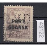 Danzig Hafen 1926 Mi.Nr. 16  gestempelt   FIRMENLOCHUNG PERFIN
