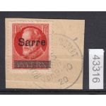 Saargebiet 1920 Mi. Nr. 20 a gestempelt geprüft