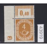 Bund 1951, Mich.-Nr.: 124 ** DZ 2 Eckrand