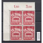 Berlin 1953, Mich.-Nr.: 111 ** Eckrand 4er.-Block