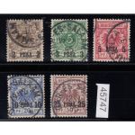 Kolonien Dt. Ostafrika 1893, Mich.-Nr.: 1-5 gestempelt