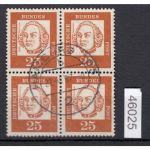 Bund 1961, Mich.-Nr.: 353 y gestempelt  4er.-Block  Vollstempel geprüft lesen
