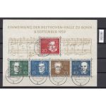 Bund 1959, Mich.-Nr.: Block 2  gestempelt Vollstempel  Helmstedt geprüft  Befund