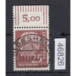 Bund 1960, Mich.-Nr.:  186 y gestempelt Oberrand   Heuss Lomogen