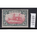 Kolonien Togo 1909 , Mich.-Nr.: 23 II A *  geprüft